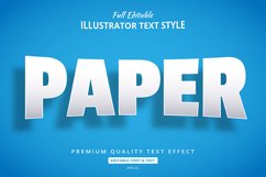 Paper Realistic 3d Illustrator Text Style Effect Product Image 1