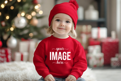 Christmas Sweatshirt Mockup, Christmas Baby Mockups Product Image 1