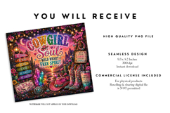 Cowgirl Soul Wild Heart Tumbler Wrap Product Image 2