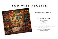 Mexican Pride Latina Tumbler Wrap PNG Product Image 2
