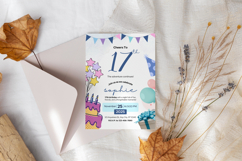 Editable 17th Birthday Invitation Template Product Image 9