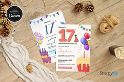 Editable 17th Birthday Invitation Template Product Image 4