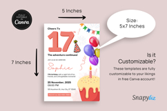 Editable 17th Birthday Invitation Template Product Image 5