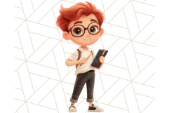 Boy Teacher Clipart, Classroom PNG, Cute School Teacher Art Product Image 13