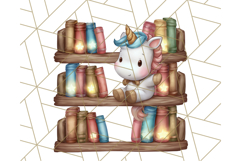 Magical Bookish Unicorn PNG Clipart Reading Books &amp; Stories Product Image 2