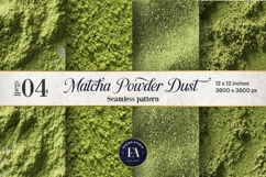 Matcha Powder Texture, Green Matcha Dust Digital Paper Product Image 1
