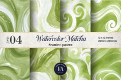 Watercolor Matcha Pattern, Green Wash Texture Product Image 1