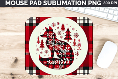 Watercolor Fox stock Mouse Pad Sublimation - Christmas PNG Product Image 1