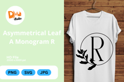 Asymmetrical Leaf Monogram Product Image 1