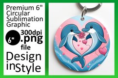 Bright Circle Design Keychain Template , Valentines Product Image 1