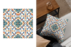 Portuguese Tiles Pattern Collection 42 Seamless Blue &amp; White Product Image 14