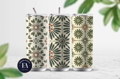 Retro Floral Block Print | Geometric Floral Pattern Product Image 2