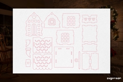 Christmas House Gift Box SVG | Laser Cut | Glowforge Product Image 3