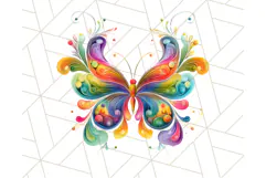 Colorful Butterfly Clipart PNG Clipart, Rainbow Butterfly Product Image 2