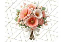 Pastel Flower Bouquet PNG Clipart, Elegant Floral Art Product Image 2