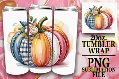 GIFT OF SERENITY 20oz TUMBLER WRAP, Pumpkin Watercolor Product Image 1