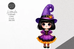Halloween clipart, Witch clipart, Costume clipart Product Image 1