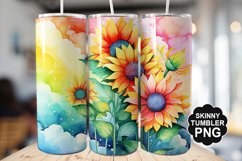 Rainbow Sunflower Tumbler - Sublimation Tumbler Design Product Image 1