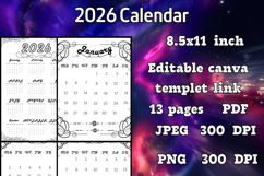 2026 editable calendar templates with frame Product Image 3