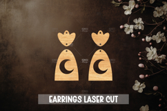 Celestial Style Laser Cut Earrings SVG File Product Image 1