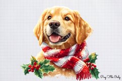 Christmas Retrievers Clipart PNG Product Image 1