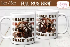 Game day mug wrap sublimation, American Football mug PNG Product Image 2