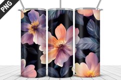 Flowers Tumbler Wrap | Sublimation Design | Tumbler PNG Product Image 1