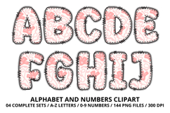 Romantic Coquette Alphabet PNG Letters &amp; Numbers 300DPI Product Image 2
