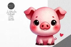 Animals clipart, Pig clipart, Farm clipart Product Image 1