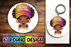Enchanted Keychain PNG Style, Black Woman Product Image 1