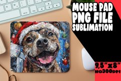 Peeking Dog Holiday Mouse Pad Sublimation Winter Art Product Image 1