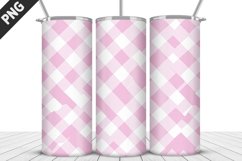 Pink Plaid Tumbler Design | Valentine&#039;s Day Tumbler Wrap Product Image 5