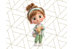 Kawaii City Girl PNG Clipart, Soft Dreamy Style Clip Art Product Image 2