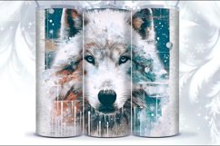 4 Polar Wolf Seamless Tumbler Wrap 20 oz Product Image 2