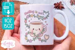 Mental Health mug wrap sublimation, Healing is not linear Product Image 1
