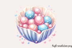 Little Mermaid Under The Sea Clipart PNG Product Image 1