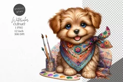 Puppy clipart, Dog clipart, Dog sublimation Product Image 1