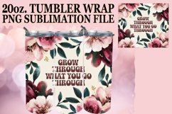 Joyful journeys 20oz tumbler wrap, Flower Quote Product Image 1