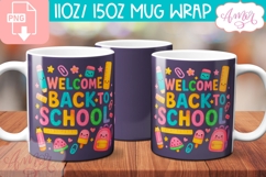 Welcome back to school mug Wrap PNG sublimation, teacher png Product Image 2