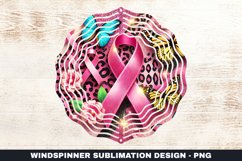 Cancer Awareness Ribbon Wind Spinner Sublimation Design Product Image 1
