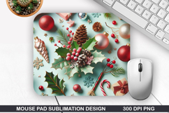 Mouse Pad Sublimation, Christmas Mouse Pad PNG Product Image 1