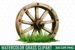 Watercolor Grass Clipart Product Image 1