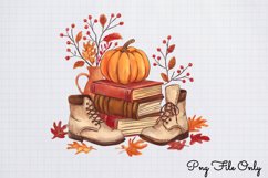 Autumn Books Sublimation Clipart PNG Product Image 1