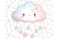 Kawaii Weather Clipart PNG, Cute Pastel Weather Icons Product Image 2