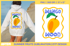 Mango Mood Sublimation | Summer Tropical Fruit DTF Print Product Image 1