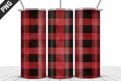 Red Plaid Tumbler Design | Valentine's Day Tumbler Wrap Product Image 3