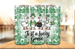 Just a Lucky Goose Funny Tumbler Wrap PNG Sublimation Design Product Image 1