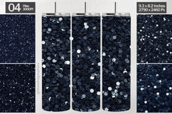 Navy Chunky Sequin Glitter Tumbler Wrap| Tumbler Sublimation Product Image 1