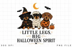 Little Legs Big Halloween Spirit PNG Sublimation Design Product Image 3