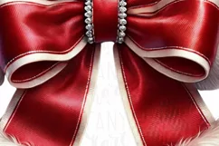 Coquette Red Bow PNG, Christmas Girly Bow for Sublimation Product Image 5